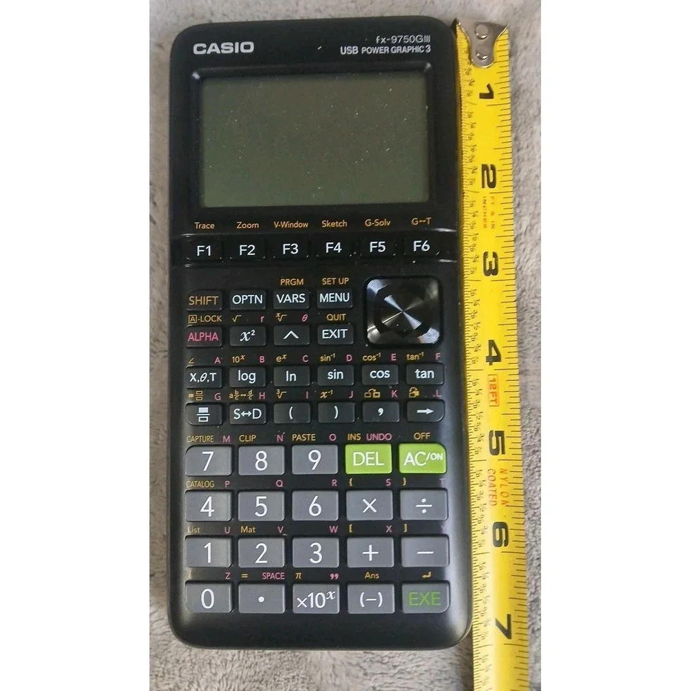 CASIO fx-9750GIII Graphing Calculator /Case Black USB Power Graphic 3 Working‎